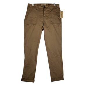 Nine West Vintage America Pants Women's 6 28 Brown Cropped Rolled Hem NWT